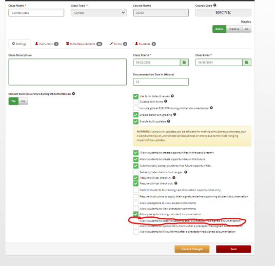 Allow students to observe patients after a preceptor has signed documentation2